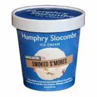 Smoked S'mores Ice Cream  · Chocolate covered marshmallows and graham cracker in smoky ice cream.  Gimme some more!