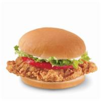 Crispy Chicken Sandwich · 
A crispy chicken fillet topped with crisp chopped lettuce, thick-cut tomato and mayo served...