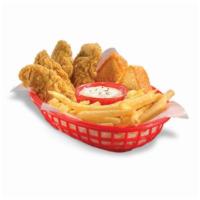 Chicken Strip Basket  · A DQ® signature, 100% all-tenderloin white meat chicken strips are served with crispy fries,...