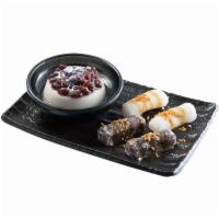 Q Mochi & Almond Pudding  · Q麻糬杏仁布丁拼盤.