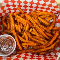 Sweet Potato French Fries · Sweet Potato fries, served with ketchup.