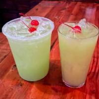 Hand Grenade · Vodka, gin, rum, Everclear, Melon Liqueur, pineapple juice. Must be 21+ to purchase. 