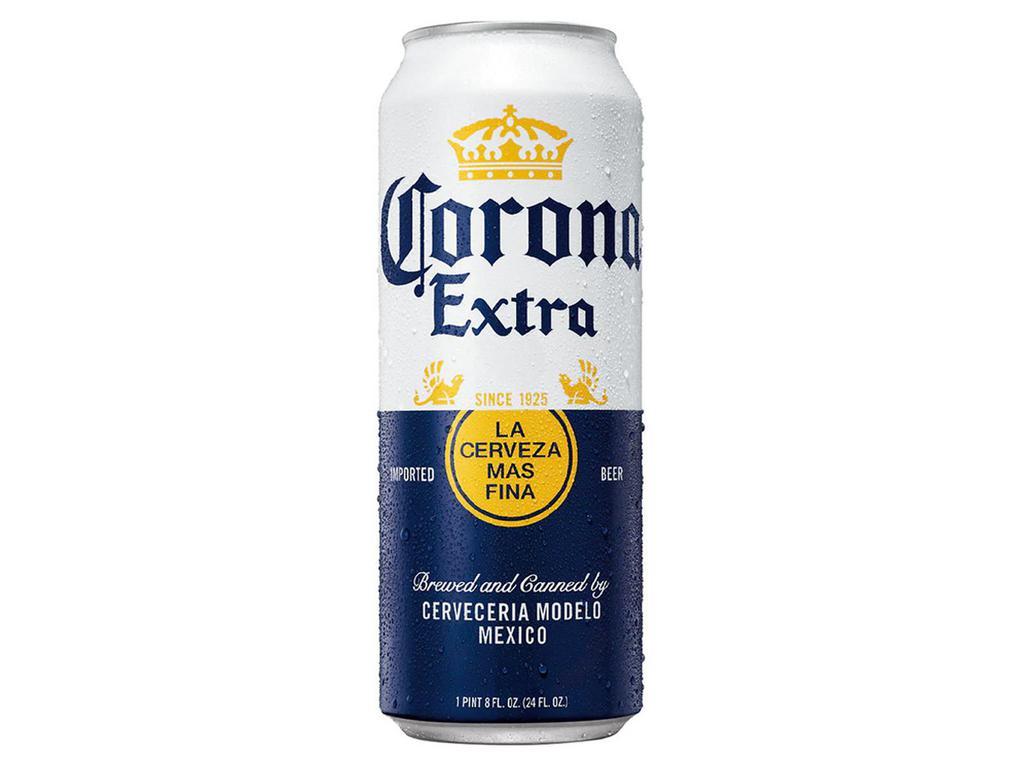 Corona Can · Must be 21 to purchase. 24 oz.