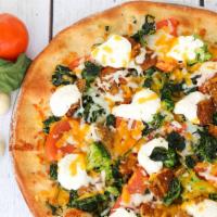 Vegetable Combo · Spinach, eggplant, broccoli, fresh tomatoes, cheese blend and ricotta cheese.