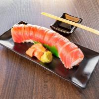 Tuna Lover Roll · Spicy tuna roll top with fresh tuna