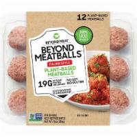 Plant Based Meatballs by Beyond Meat, SKU: 370816 · 10 oz. Open. Saute. Sauce: pre-rolled and seasoned plant-based meatballs ready for family me...