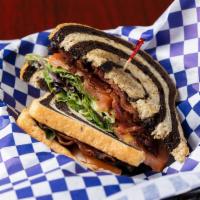 Firetruck BLT Sandwich · Icebreak IPA. Marble rye, bacon, tomato, lettuce and mayo. Add avocado, turkey or ham for an...