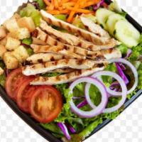 Large Grilled Chicken Salad · Freshly Hand Cut Veg Salad with Chopped Grilled Chicken
