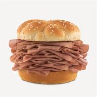 Double Roast Beef Sandwich · Two times the amount of signature roast beef than the Roast Beef Classic. Visit arbys.com fo...
