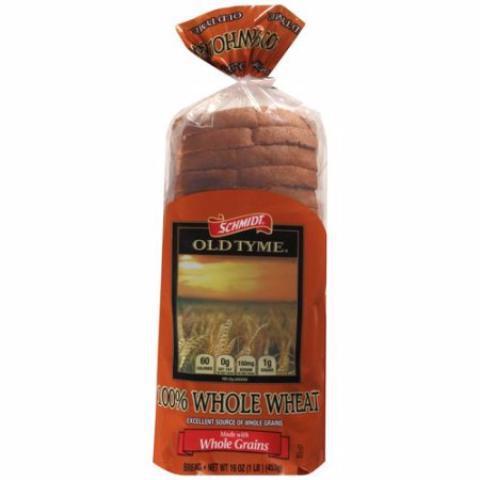 Schmidt Old Tyme 100% Wheat Bread 16oz · An exceptional premium line of quality product no other baker can match.