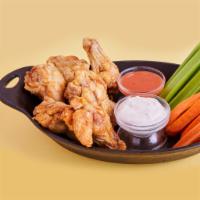 Plain Wings · Classic Bone-In Chicken Wings, served plain for those who don’t like sauce.
