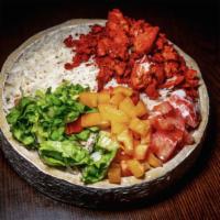 Chicken Over Rice Bowl  · Served with chicken, rice, lettuce, and tomatoes along with your favorite toppings and white...