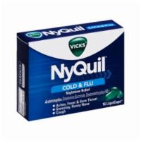 Vicks NyQuil Cough Cold & Flu Nighttime Relief LiquiCaps (8 count) · 