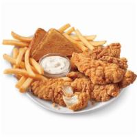 Chicken Strip Basket · A DQ® signature, 100% all-tenderloin white meat chicken strips are served with crispy fries,...