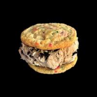 Funfetti Cookies with Cookies & Cream Ice Cream · Birthday cake cookies with sprinkles with a cookies & cream ice cream with Oreo pieces. (no ...