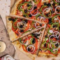 NY Style Hand Stretched Thin Crust  Veggie Pizza (12
