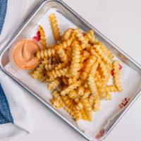 Naked Fry (V, GF) · Crinkle cut fries with sea sat. Comes with chipotle aioli on the side. Contains nightshades,...