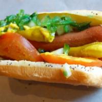Double Chicago Dog · Two Vienna Beef dogs, Chi-Town style
(mustard, relish, onions, celery salt, tomatoes, sport...