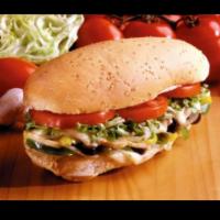 Veggie Sub · Sauteed green peppers, mushrooms, green olives, black olives, onions and banana peppers with...