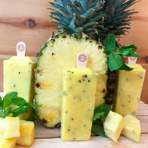 Pineapple Mint (No Sugar Added) · Incredibly refreshing combination of fresh pineapples and chopped mint, our first try at Paletas with no added sugar! Gluten-free, nut-free, dairy-free, vegan, vegetarian, low-fat.
