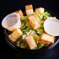 Sam's Caesar Salad · Chopped romaine, parmesan, garlic croutons served with a side of Caesar dressing