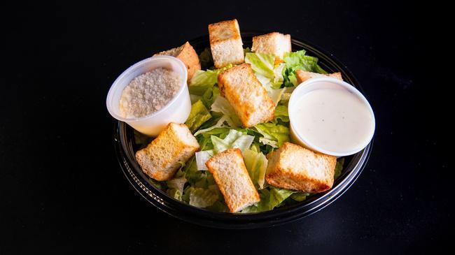 Sam's Caesar Salad · Chopped romaine, parmesan, garlic croutons served with a side of Caesar dressing
