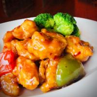 General Tso's · Breaded and deep fried tossed with bell pepper and broccoli in general sauce and broccoli. H...