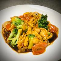 Hunan Stir-Fry · Assorted vegetable in spicy hunan sauce. Hot and spicy.