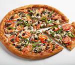New York Veggie Slice · Thin crust topped with tomato sauce, mozzarella cheese, green pepper, white onion and mushrooms.