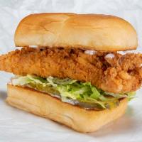 BMC Slider · Crispy fried chicken tender, spiced to your liking, Plain, Nashville Hot or Nashville Hotter...