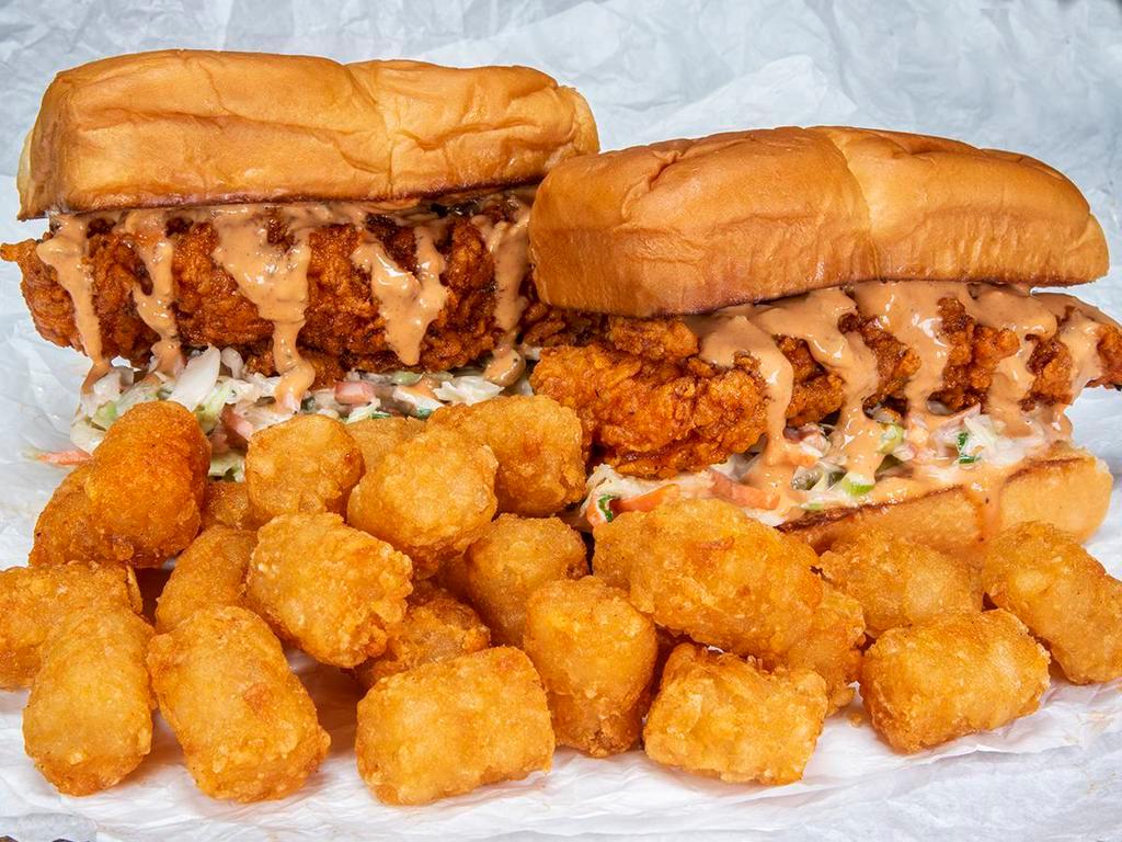 2 Slider Combo · 2 of our slider options with a choice of fries, tots, hot fries or hot tots 