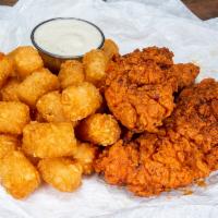 2 Tender Combo · 2 crispy tenders with a choice of fries, tots, hot fries or hot tots 