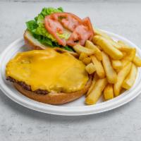 Cheeseburger · lettuce tomato fried onion mayonnaise hot peppers. choice of cheese American or provolone ch...