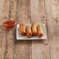 A1. Thai Egg Rolls · 4 pieces. Fried. Chicken, cabbage, carrot and bean noodles.