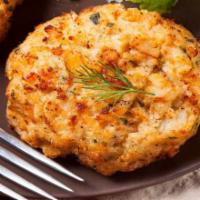 A15. Crab Cake  · 2 pieces. Fish cake made from crab.