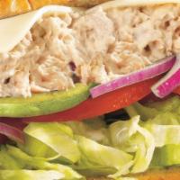 Tuna Submarine · Tuna salad, lettuce, tomato, mayo and Italian dressing.