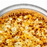 Large Big Cheese Pizza · Ricotta, Wisconsin cheddar, mozzarella, fontina, and no sauce.
