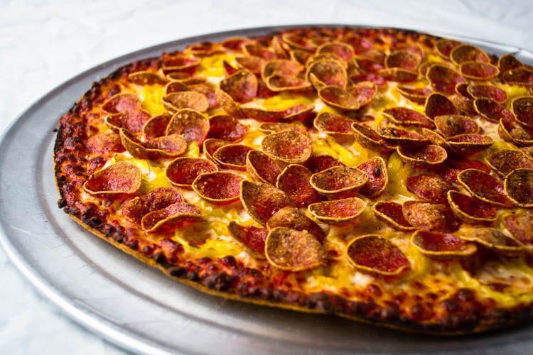 Small Hot Box Pizza · Double spicy pepperoni, banana peppers, and red sauce.