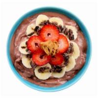 PB Acai Bowl · Acai, banana, strawberry, almond milk, peanut butter, granola and cacao nibs.
