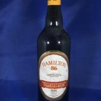 Hamilton 86 Demerara River Rum. · Must be 21 to purchase. Full-flavored blend of pot and continuous still rums from Demerara D...