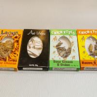 Crickets · Per piece. Various flavors.