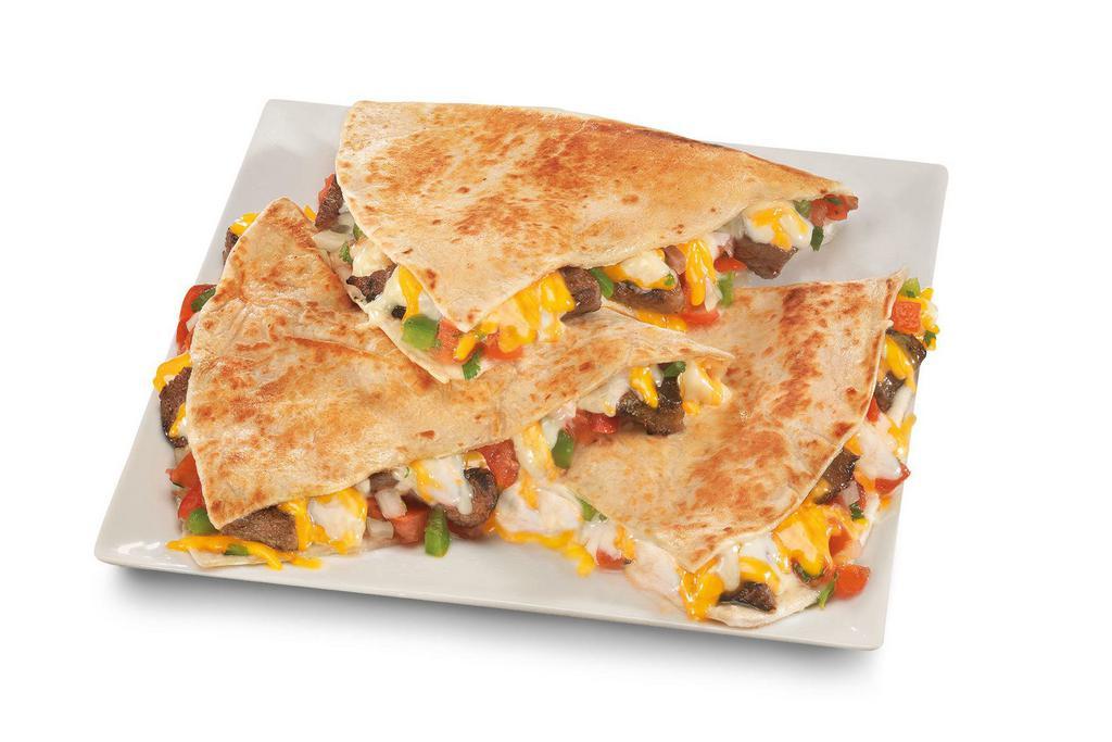 4 Cheese Steak Quesadilla · Charbroiled steak, four-cheese blend and pico de gallo in a grilled flour tortilla.