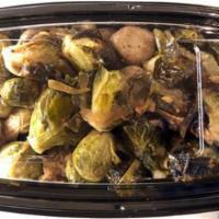 16 oz. Brussels Sprouts  · Crisp Brussels sprouts sautéed in oil with white mushrooms, onion, garlic and thyme.