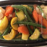 16 oz. Mixed Steamed Vegetables  · Steamed cauliflower, carrots, string beans and zucchini tossed with olive oil, salt and pepp...