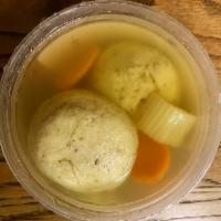 32 oz. Matzoh Ball Soup · A comfort classic featuring chicken stock crafted from scratch, Matzoh balls, chopped carrot...