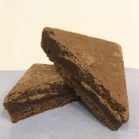 Fudgy Brownie · Moist, slightly dense chocolate brownie. [Allergens: Wheat, Egg, Milk]