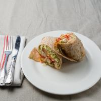 San Francisco Wrap · Grilled chicken, avocado, roasted pepper, lettuce, and tomato.
