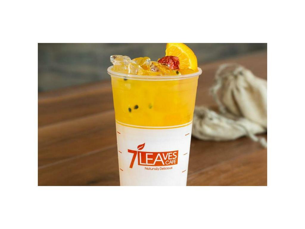 Sunset Passion (juice) · Hand Squeezed Passion Fruit

Passion Fruit is not only delicious, but also naturally high in beta carotene, potassium, Vitamin C, Lycopene, and antioxidants. That is why our Sunset Passion is made from real passion fruit to preserve its natural essence. 

Calories: 170-200