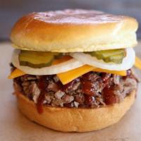 Brisket & Cheese Classic Sandwich · Includes a choice of chopped or sliced delicious slow-smoked brisket, Tillamook cheddar chee...