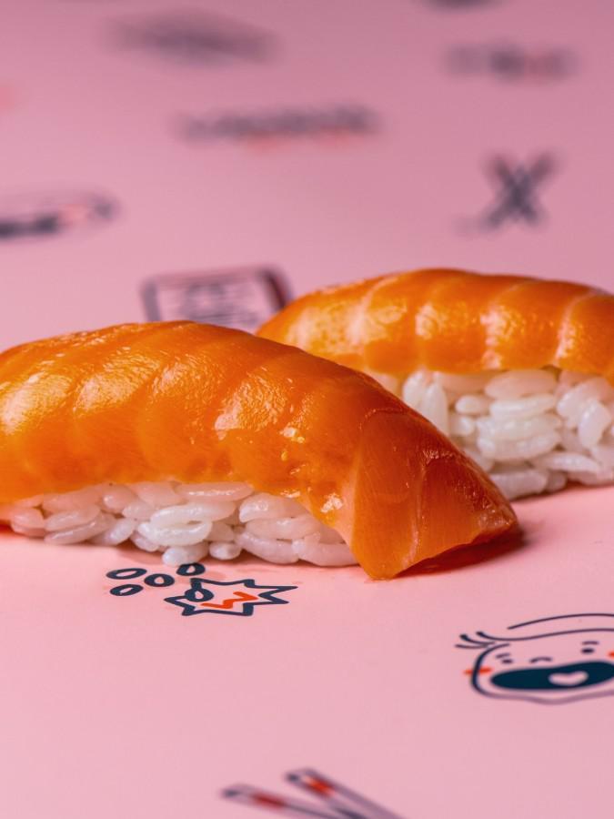 King Salmon Nigiri · sushi rice topped with king salmon (2 pc)